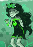 doomyz jade_harley limited_palette no_glasses solo swimsuit underwater rating:Safe score:2 user:sync
