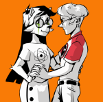 animalstuck crying dave_strider dogtier jade_harley red_baseball_tee redrom rini shipping spacetime starter_outfit rating:Safe score:5 user:Chocoboo