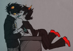 2012 adorabloodthirsty karkat_vantas licking near_kiss no_glasses profile shipping starter_outfit syblatortue terezi_pyrope rating:Safe score:4 user:sync
