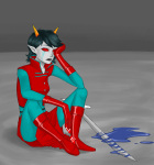 blood crying dragon_cane legislacerator_suit no_glasses solo terezi_pyrope the-darkbunny rating:Safe score:2 user:ploe