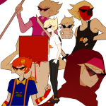 babies blood dirk_strider dreamself gasmask godtier heart_aspect multiple_personas noreum prince sendificator solo starter_outfit strong_tanktop trickster_mode unbreakable_katana rating:Safe score:13 user:Chocoboo