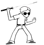 2023 alpha_dave caneandtie fullres grayscale image_manipulation jaggy_lines native_source solo sprite_mode sword transparent rating:Safe score:2 user:radqueer