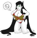 jade_harley kats_and_dogs mediarama shipping solo squiddles swimsuit word_balloon zodiac_symbol rating:Questionable score:7 user:Edfan32