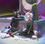blood_sisters book callie_ohpeee calliope dogtier dream_ghost godtier jade's_trollsona jade_harley sitting sonotcanon space_aspect squiddles trollified witch rating:Safe score:30 user:Duck