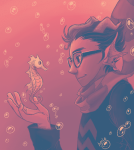 animals aoile eridan_ampora headshot limited_palette profile request smiling_eridan solo underwater rating:Safe score:9 user:Chocoboo