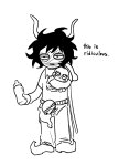 2025 babies bard biting caliborn calliope carrying cherubim codtier fullres gamzee_makara godtier grayscale lineart milk monochrome rage_aspect scars sketch text tiniming66 rating:Safe score:4 user:Intravenous