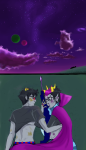 ahab's_crosshairs blackrom blood clouds eridan_ampora erisol green_moon pink_moon request shipping sleeping sollux_captor twogiggy rating:Safe score:9 user:Pie