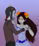 aradia_megido dancing equius_zahhak formal holding_hands iron_maiden redrom shipping source_needed sourcing_attempted suit rating:Safe score:3 user:sync