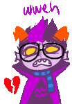 animated broken_source eridan_ampora headshot heart scarf solo starter_outfit text transparent yoshiie rating:Safe score:3 user:sync