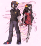  2011 2spooky aradia_megido crying dead_aradia dream_ghost fashion holding_hands ookz redrom shipping sollux_captor  rating:safe score:2 user:sync