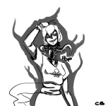 black_squiddle_dress cheesydicks decapitation grayscale grimdark ohgodwhat rose_lalonde solo source_needed sourcing_attempted rating:Safe score:5 user:sync