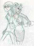 aradia_megido dave_strider grayscale sketch source_needed sourcing_attempted timetables rating:Safe score:0 user:sync