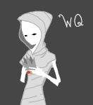 anonymous_artist broken_source crown fullres grayscale highlight_color jaggy_lines monochrome solo starter_outfit text windswept_questant wq rating:Safe score:2 user:sync