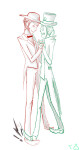2011 bad_quality crowbar die felt freckles fullres holding_hands lineart monochrome profile redrom sadoh-shi sexty-seven shipping