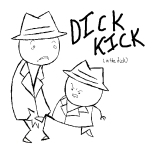  ace_dick darlimondoll grayscale lineart problem_sleuth problem_sleuth_(adventure) 