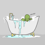  2012 bathing bathtub crowbar felt fullres no_hat nudity punstuck solo text tricotee 