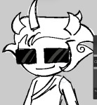  2025 art_program_in_frame fullres grayscale homestuck:_beyond_canon jaggy_lines meat_timeline satyrs solo starter_outfit swiss_elysi theystuckmeinahome 