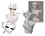  2025 fullres grayscale homestuck:_beyond_canon satyrs solo starter_outfit swiss_elysi text yeetyurt 