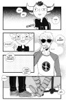  artificial_limb blush broken_source comic dave_strider grayscale readysetjeans red_baseball_tee redrom s&#039;mores shipping tavros_nitram 