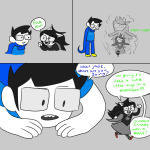  2023 aspect_powers autisticaradiamegido breath_aspect comic dogtier fullres godtier heir jade_harley john_egbert size_difference space_aspect text witch word_balloon 