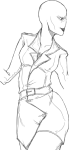 2014 bq fullres grayscale lineart no_hat profile snowman solo starter_outfit tyska wip