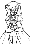  fashion formal grayscale lineart solo source_needed sourcing_attempted terezi_pyrope 