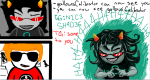  arcana artist_collaboration comic computer dave_strider red_record_tee starter_outfit terezi_pyrope zeke 