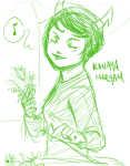  kanaya_maryam monochrome music_note sketch solo source_needed sourcing_attempted word_balloon 