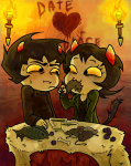 2025 animals blood fire fish food fullres heart karkat_vantas katnep koutav nepeta_leijon no_hat redrom shipping sitting starter_outfit sweat text