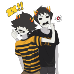 2025 bee_outfit blind_sollux captors dancestors fullres mituna_captor no_glasses no_hat r_ch07 sollux_captor starter_outfit sweat text