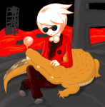  consorts crocodiles dave_strider land_of_heat_and_clockwork red_plush_puppet_tux sleeping starkirby 