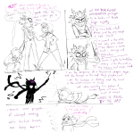 2024 arms_crossed blackrom caligvlasaqvarivm comic empiricist's_wand eridan_ampora fullres grayscale highlight_color karkat_vantas shipping silhouette sketch starter_outfit text thought_balloon word_balloon wwixards