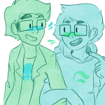  2016 alyykeavvylo arm_in_arm blush breath_aspect fullres godtier heir highlight_color incest jake_english john_egbert lineart monochrome redrom shipping starter_outfit windicuffs 