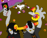  2012 aradia_megido bed chastyn fiduspawn fullres headshot high_angle hive host_plushie jaggy_lines starter_outfit tavros&#039;s_hive tavros_nitram team_charge tinkerbull wheelchair 