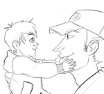  babies bro dave_strider deleted_source grayscale lineart no_glasses profile wimey 