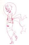  back_angle kanaya_maryam lineart monochrome sketch solo source_needed sourcing_attempted 