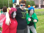  aradia_megido arm_around_shoulder cosplay godtier maid nepeta_leijon real_life sollux_captor source_needed sourcing_attempted time_aspect 