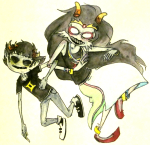  arm_in_arm awesome-pants blind_sollux dream_ghost feferi_peixes queen_bee redrom shipping sollux_captor 