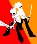 2025 back_to_back caledfwlch ccofffee-apk dave_strider dirk_strider fullres grayscale highlight_color silhouette starter_outfit unbreakable_katana 