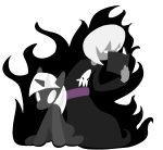 black_squiddle_dress book crossover grimdark highlight_color my_little_pony ponies rose_lalonde source_needed sourcing_attempted 