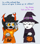  2025 aranea_serket cosplay dancestors frigiddoctoratus fullres godtier halloweenstuck hat jaggy_lines kid_symbol light_aspect rose_lalonde scribble_mode text witch 