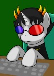  computer crossover my_little_pony ponies sollux_captor solo source_needed 