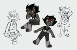 2023 art_dump chrisrin crossover fashion fullres karkat_vantas sickle sketch steven_universe