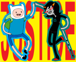  adventure_time bromance crossover high_five reaill terezi_pyrope walking_cane 