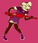  2026 blush crocker_rifle foxy_kittyknit_dress fullres jaggy_lines psyhcic roxy_lalonde solo weapon 