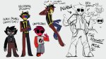 2023 arms_crossed chrisrin crossover dave_strider fashion fullres fusion karkat_vantas red_baseball_tee red_knight_district shipping sketch sollux_captor steven_universe text