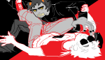  2024 blackrom dave_strider fullres hamsterdads jaggy_lines karkat_vantas lying red_knight_district shipping sitting starter_outfit 