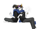  back_to_back empiricist&#039;s_wand eridan_ampora erisol no_glasses scarf_sharing shipping sollux_captor 