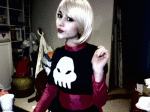 animated black_squiddle_dress cosplay real_life rose_lalonde solo 