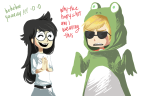  chiumonster cosplay dave_strider frogs jade_harley kigurumi starter_outfit 
